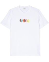Sandro - Logo-print Jersey T-shirt - Lyst