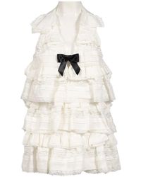 ShuShu/Tong - Lace-Trim Mini Dress - Lyst