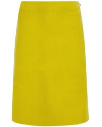 Ferragamo - Nubuck Pencil Skirt - Lyst