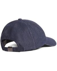 Café Kitsuné - Logo-Embroidered Denim Baseball Cap - Lyst