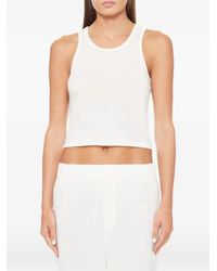 ÉTERNE - Fitted Cropped Tank Top - Lyst
