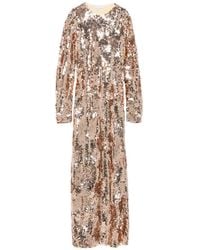 Rabanne - Sequin-Embellished Long-Sleeve Maxi Dress - Lyst