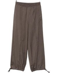 Alysi - Pinstripe-Print Drawstring-Hem Trousers - Lyst