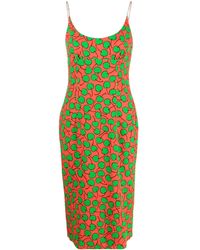 Moschino - Graphic-Print Midi Dress - Lyst