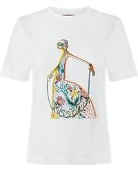 Missoni - Cotton Jersey Crewneck T-Shirt With Print And Logo - Lyst