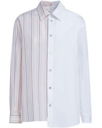 Marni - Asymmetric Striped-pattern Shirt - Lyst
