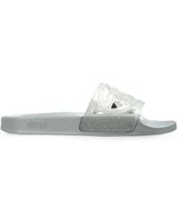 DIESEL - Sa-Clyde Glitter-Effect Logo-Plaque Slides - Lyst