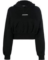 DSquared² - Logo-Print Attached-Cap Hoodie - Lyst