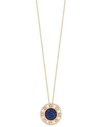 Officina Bernardi - 18Kt Small Senzatempo Sapphire And Diamond Necklace - Lyst