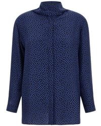 Gianluca Capannolo - Katherine Zijden Blouse Met Stippen - Lyst
