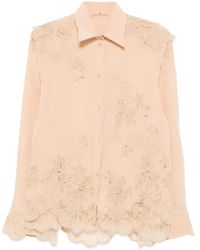 Ermanno Scervino - Floral Lace-Embellished Shirt - Lyst