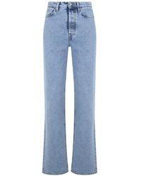 TOTEME - Straight-Leg-Jeans Mit Logo-Patch - Lyst