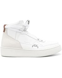 A_COLD_WALL* - Logo-Print Leather Hi-Top Sneakers - Lyst