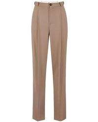Elisabetta Franchi - Gabardine Trousers With Darts - Lyst