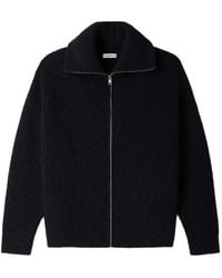 Sandro - Ribbed-Knit Zip-Up Cardigan - Lyst