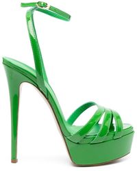 Le Silla - Lola 140mm Patent Leather Sandals - Lyst