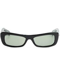 Jacquemus - Capri Crocodile-Effect Rectangular Sunglasses - Lyst