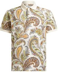 Etro - Paisley Print Polo - Lyst