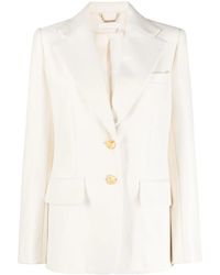 Chloé - Embossed-Buttons Single-Breasted Blazer - Lyst