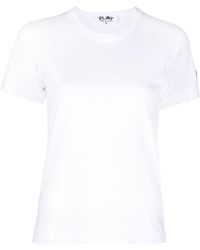 COMME DES GARÇONS PLAY - T-shirt en coton à patch logo - Lyst