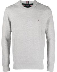 Tommy Hilfiger - Crew Neck Embroidered Logo Sweatshirt - Lyst