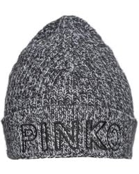 Pinko - Bonnet En Laine À Logo Brodé - Lyst