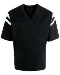 Givenchy - Panelled V-neck Cotton T-shirt - Lyst