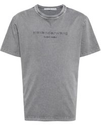 Alexander Wang - Katoenen T-shirt Met Logo-reliëf - Lyst