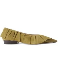 JW Anderson - Ruffled Pointed-Toe Flat Pumps - Lyst