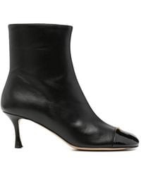N°21 - Bottines En Cuir À Bout Contrastant - Lyst
