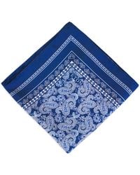 Eton - Paisley-Print Silk Pocket Square - Lyst