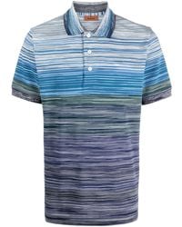Missoni - Stripe-pattern Cotton Polo Shirt - Lyst