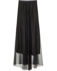 forte_forte - Pleated Tulle Skirt - Lyst