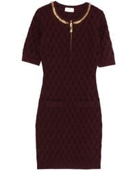 Elisabetta Franchi - Chain-Embellished Mini Dress - Lyst
