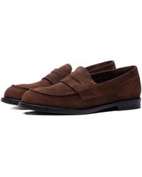 Poche Paris - Mocassins En Daim À Bout Rond - Lyst