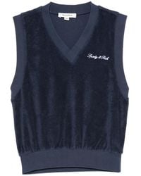 Sporty & Rich - Filippa Logo-Embroidered Terry-Cloth Vest - Lyst