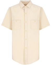 Maison Margiela - Camicia A Maniche Corte Con Taschino Sul Petto - Lyst