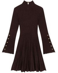 Maje - High-Neck Short Skater Dress - Lyst