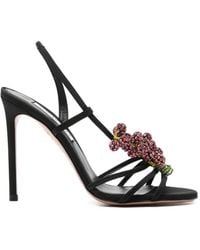 Aquazzura - Beaded Strap Heeled Sandals - Lyst