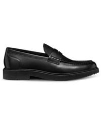 Geox - Leather Penny-Slot Loafers - Lyst
