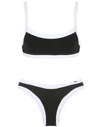 Amir Slama Two-tone Bikini Set - Black