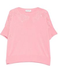 ERMANNO FIRENZE - Floral-Lace T-Shirt - Lyst