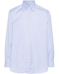 Brioni - Stripped Cotton Shirt - Lyst