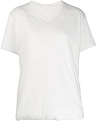 MM6 by Maison Margiela - Padded V-neck T-shirt - Lyst