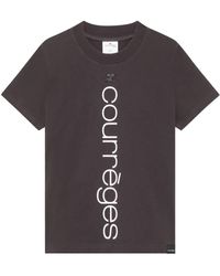 Courreges - T-Shirt Met Logoprint Van Biologisch Katoen - Lyst