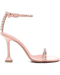 AMINA MUADDI - 95Mm Gigi Crystal-Embellished Sandal - Lyst