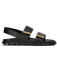 Tod's - Metallic Leather Sandals - Lyst