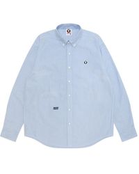 Aape By A Bathing Ape - Embroidered Striped Shirt - Lyst