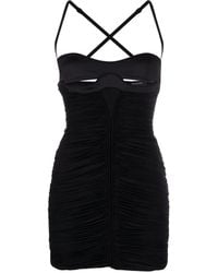 Mugler - Cut-out Ruched Minidress - Lyst