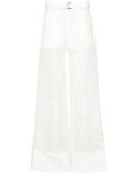 Sacai - Pantaloni A Palazzo Semi Trasparenti - Lyst